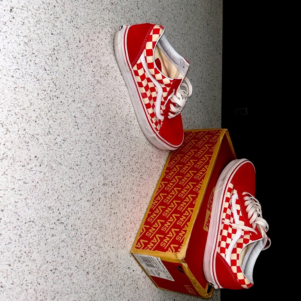 Red Checkerboard Vans